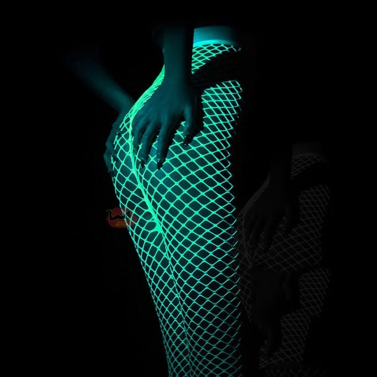 Glow In Dark Fishnet Stockings