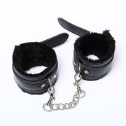 Leather Handcuffs in black