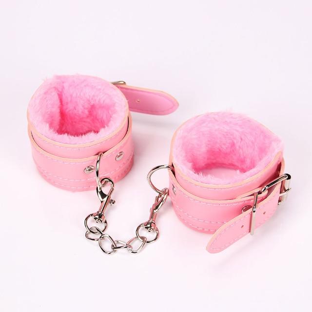 Leather Handcuffs in pick color